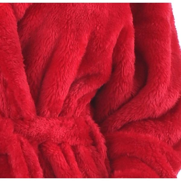 LILLY&JACK extra chlupatý župan se šálovým límcem - Červená, vel. XL, galerie