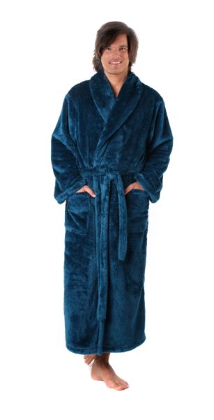 LILLY dámský extra chlupatý župan se šálovým límcem - Petrolejová, vel. S, galerie