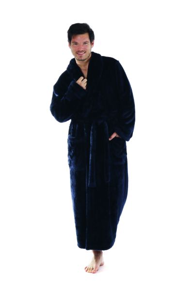 LILLY dámský, extra chlupatý župan se šálovým límcem - Tmavě modrá, vel. S, galerie