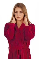 RIO dámský tenký župan se šálovým límcem, Vínová, vel. S, galerie