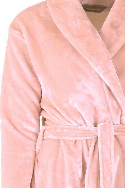 SIENA dlouhý župan se šálovým límcem, Růžová perla, vel. XL, galerie